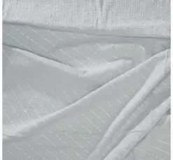 Krinkel-Musselin Baumwoll-Stoff mit Hot-Foil Effekt "Streifen"