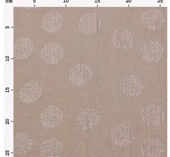 Krinkel-Musselin Baumwoll-Stoff mit Metallic-Effekt "Sakura Blossom Taupe"