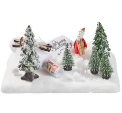 Landschaft aus Styropor mit Schnee