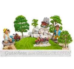 Landschaft aus Styropor mit Schnee