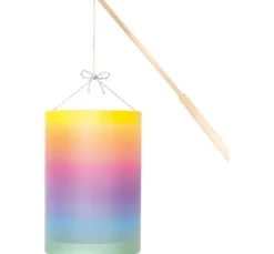 Laternen-Bastelset inkl. LED Licht "Regenbogen"