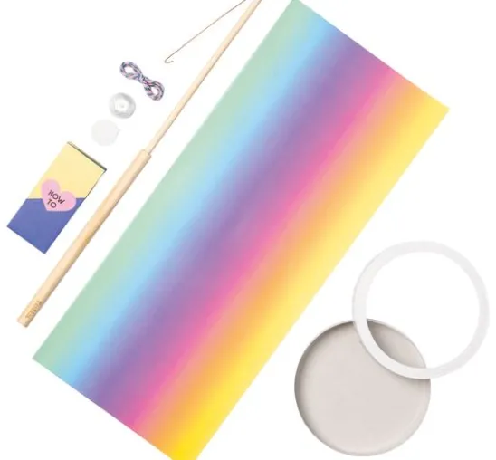 Laternen-Bastelset inkl. LED Licht "Regenbogen"