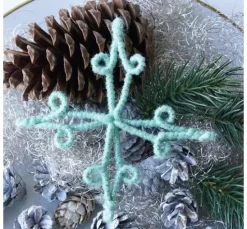Magazin DIY Filz + Wolle + Draht Herbst Weihnachten "Retro-Wickelsterne"