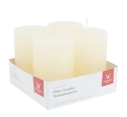Marble Kerze, durchgefärbt, 4er-Pack