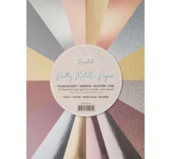 Metallic- und Glitzerpapier-Mix, A4, 32 Blatt