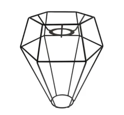 Metall-Lampenschirmrahmen, schwarz beschichtet