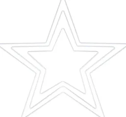 Metallring "Stern", 3er-Set, Weiß