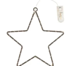 Metallring-Stern "Star" mit LED-Licht