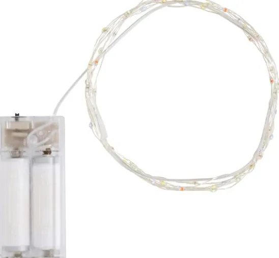 Micro-LED-Lichterkette, Bunt, mit Timer, 60 LEDs