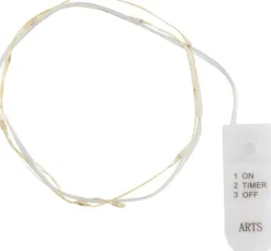 Micro-LED-Lichterkette, mit Timer, goldfarbener Draht, 10 LEDs