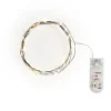 Micro-LED-Lichterkette, mit Timer, schwarzer Draht, 30 LEDs