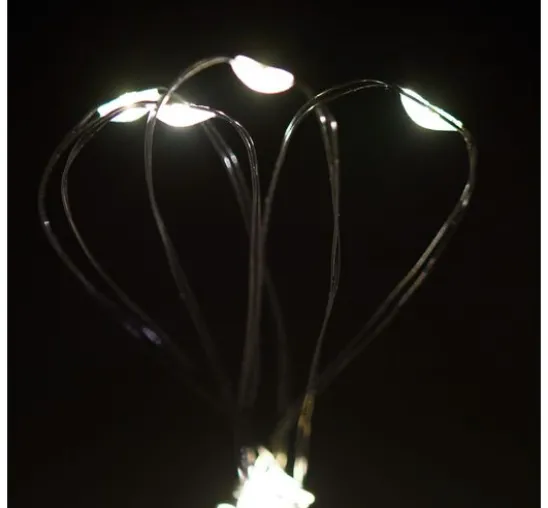 Micro-LED-Lichterkette, mit Timer, schwarzer Draht, 30 LEDs