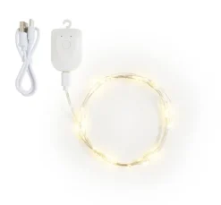 Micro-LED-Lichterkette, wiederaufladbar, 40 LEDs
