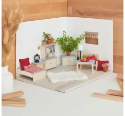 Miniatur Bettdecke und Kissen