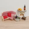 Miniatur Kuchen auf Holzbrett