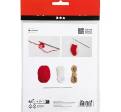 Mini Bastelset Häkeln "Weihnachtsstrümpfe"