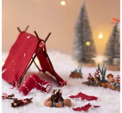 Mini Bastelset Wichteltür "Campen gehen"