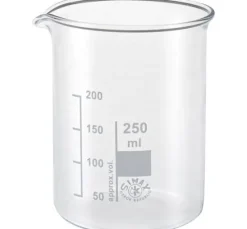 Mischbecher aus Glas mit Skala