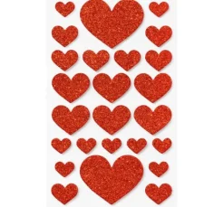 Moosgummi Glitter-Sticker