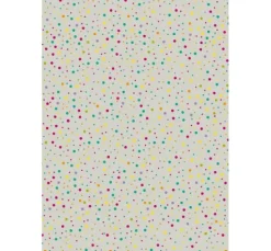 Motivkarton "Grey Line", Regenbogen Punkte