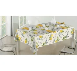 Motiv-Stoff Leinenoptik "Citrus"
