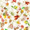 Motiv-Stoff Leinenoptik "Herbst"