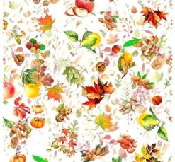 Motiv-Stoff Leinenoptik "Herbst"