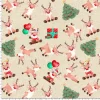 Motiv-Stoff Leinenoptik "Reindeer Rudolph"