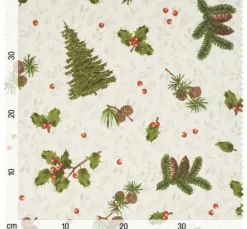 Motiv-Stoff Leinenoptik "Woodland"