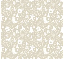 Motiv-Stoff Leinenoptik 