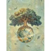 Motiv-Strohseide "A New Beginning - The World Tree"