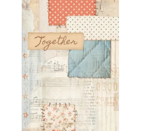 Motiv-Strohseide Backgrounds "Family", 8er-Set