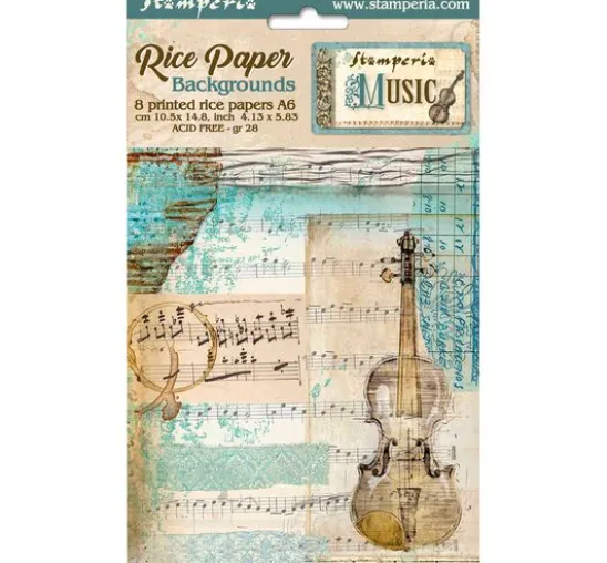 Motiv-Strohseide Backgrounds "Music"