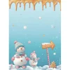 Motiv-Strohseide "Candy Christmas - Snowman"