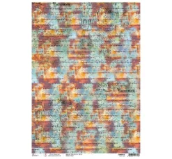 Motiv-Strohseide "Coral Reef - Rusty"