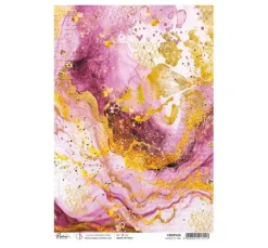 Motiv-Strohseide "Ethereal - Shades of Pink"