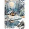 Motiv-Strohseide "Forest Tales - Night in the Wood"