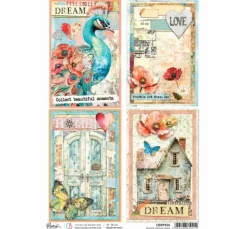 Motiv-Strohseide "Majestic Dreams Cards"