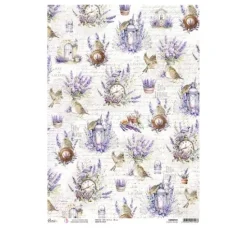 Motiv-Strohseide "Morning in Provence - Bezaubernde Landschaft",