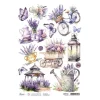 Motiv-Strohseide "Morning Provence - Provence"