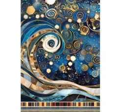 Motiv-Strohseiden-Sortiment "Celestial", 4er-Set