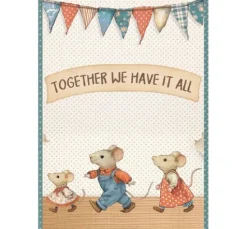 Motiv-Strohseiden Sortiment "Family", 8er-Set