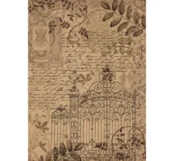 Motiv-Strohseide "Old Lace"