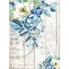 Motiv-Strohseide "Romantic Blue"