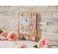 Motiv-Strohseide "Sommerhaus"