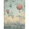 Motiv-Strohseide "Voyages Fantastiques - Air Balloons"
