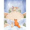Motiv-Strohseide "Winter Valley - Fuchs und Hase"