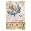 Motiv-Strohseide "Wizard Academy - Magic Castle"
