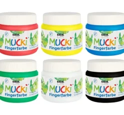 MUCKI Fingerfarbe, 6er-Set, à 150 ml