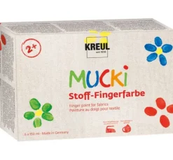 MUCKI Stoff-Fingerfarbe, 6er-Set